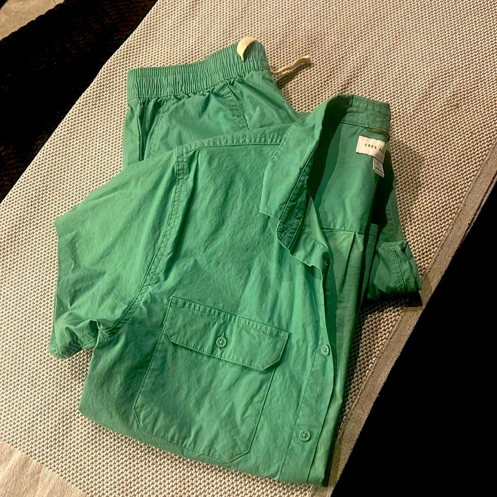 Boys matching casual pants set.
